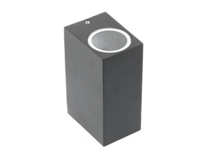 TIAGO Fasadinis dvikryptis šviestuvas GTV LD-TIAGOGU10D-20KW (juodas, 2x35W, IP54)
