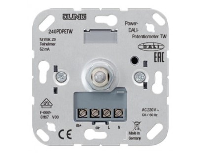 Dimerio mechanizmas JUNG 240PDPETW (DALI, 2000-10000K, baltas)
