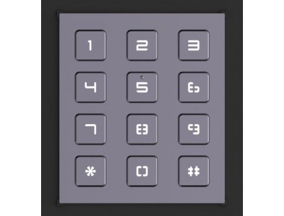 Klaviatūra SP praėj. sist. Hikvision DS-KD-KP/Black (Juoda, Su pašvietimu, IP65, RS-485)