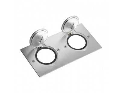 Grindinės dėžutės apdaila 2x2 mod. Legrand 089702 (nerūdijančio plieno)