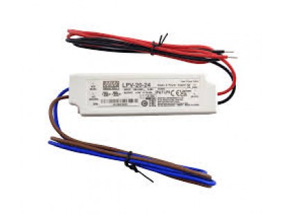 Impulsinis maitinimo šaltinis LED 24V 20W 0.84A IP67, Mean well, LPV-20-24