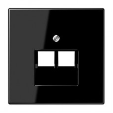 Kompiuterinio lizdo apdaila JUNG LS969-2UASW (juoda, 2xRJ45)