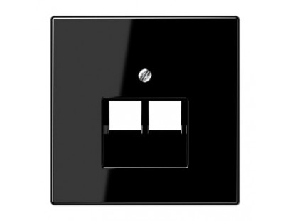 Kompiuterinio lizdo apdaila JUNG LS969-2UASW (juoda, 2xRJ45)