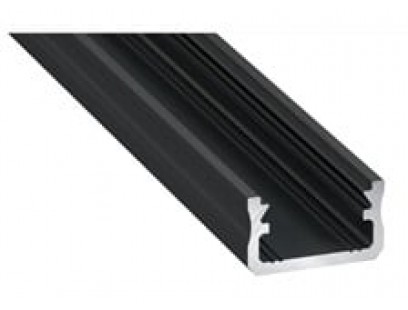 Aliuminis profilis Lumines LED juostoms A (juodas, anoduotas, 3m)