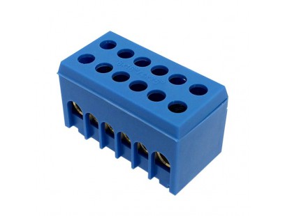 Fazinis gnybtas 2p A6H-2 Morek MAD2006N15 (mėlyna, 6x16 mm2, Cu)