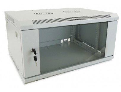 Komutacinė spinta 19'' pakabinama 6U 600x600x368mm (pilka, surinkta, IP20) AWM2-6606