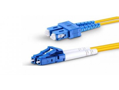 Optinis jungiamasis laidas LC/UPC–LC/UPC (Duplex, OS1/OS2, G657A1, LSZH, SM, 3mm, 1m)