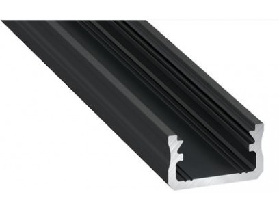 Aliuminis profilis Lumines LED juostoms A (juodas, anoduotas, 2m)