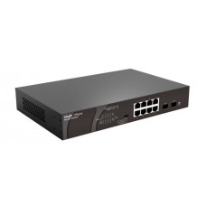 10 prievadų komutatorius Ruijie RG-ES110GDS-P (Nevaldomas, 8 x PoE+)