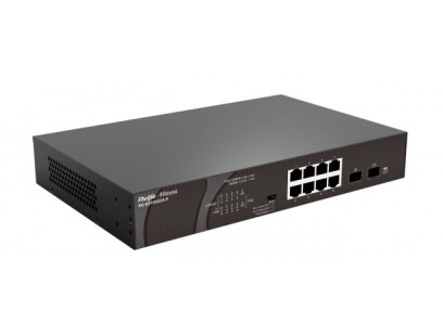 10 prievadų komutatorius Ruijie RG-ES110GDS-P (Nevaldomas, 8 x PoE+)