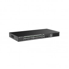 28 prievadų komutatorius Ruijie Reyee RG-ES228GS-P (Valdomas, 24 x PoE+)