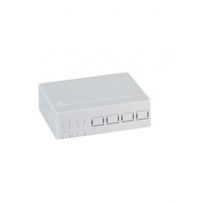 Optinė sieninė dėžutė ant DIN TB-DIN-4 (4 skaid., SC Dupl./LC Duplex, be adapterių)