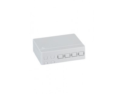 Optinė sieninė dėžutė ant DIN TB-DIN-4 (4 skaid., SC Dupl./LC Duplex, be adapterių)