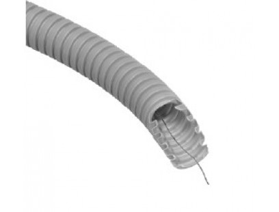 Gofruotas vamzdis su viela 50mm (pilkas, 25m, 320 N/5 cm, D50) Pipelife