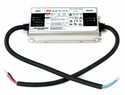 Impulsinis maitinimo šaltinis LED 60W 12V 5A IP67, dimeriuojamas, Mean well XLG-75-12-A