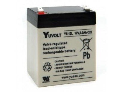 Akumuliatorius YUASA Yuvolt (5Ah, 12V, F2, VRLA)