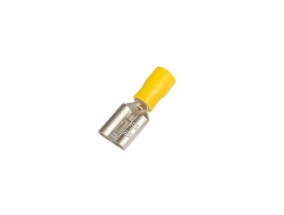 AFH-6/6.3 izoliuotas kištukinis lizdas (6mm², geltonas)