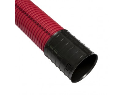 Raudonas gofruotas vamzdis D160 / d135 su viela Pipelife (be halogenų, 750N/5cm, 6m)