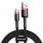 Kabelis USB A - micro USB BASEUS CAMKLF-B91 (1.0m, QC3.0, nailoninis, raudonas/juodas)