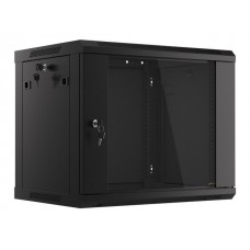 Komutacinė spinta 19' pakabinama 9U 600x450x501 (juoda, surinkta)