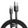 Kabelis USB A - USB C BASEUS CATKLF-UG1 (3.0m, QC3.0, nailoninis, pilkas/juodas)