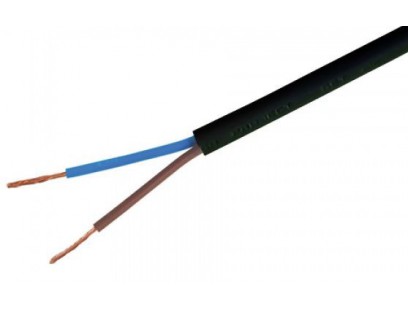 Lietkabelis OMY kabelis BVV-LL 2x2.5mm2 (juodas, 100m)