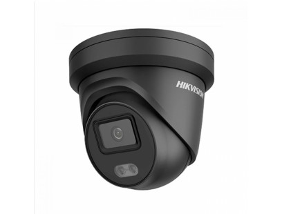 Hikvision dome DS-2CD2347G2-LU F4 (juoda, 4 MP, 30 m. LED, ColorVu)