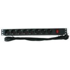 Maitinimo panelė 19'' 9X220V su jungikliu