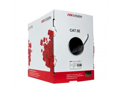 Kabelis ryšio Hik-vision UTP 5E DS-1LN5EO-UU/E  (Gysla-0.50mm, ritė 305m, lauko, juodas)