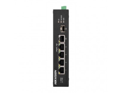 Hikvision 6 prievadų 4 PoE prievadų pramoninis komutatorius DS-3T0306HP-E/HS