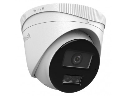 HiLook dome IPC-T220HA-LU F2.8 (balta, 2 MP, 30 m. IR, 30 m. LED, Hybrid Light)