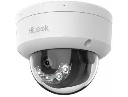 HiLook dome IPC-D120HA-LU F2.8 (balta, 2 MP, 30 m. IR, 30 m. LED, Hybrid Light)