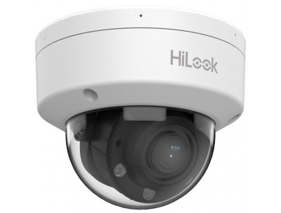 HiLook dome IPC-D640HA-LZU F2.8-12 (balta, 4 MP, 30 m. IR, 30 m. LED, Hybrid Light)