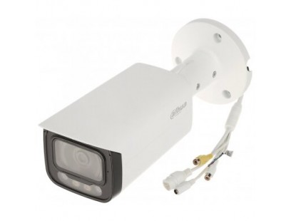 IP kamera Dahua Bullet HFW2449T-AS-IL-0360B F3.6 (Balta, 4MP, WizSense, IR 60m, LED 50m, IP67)
