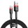 Kabelis USB A - USB C BASEUS CATKLF-B91 (1.0m, QC3.0, nailoninis, raudonas/juodas)
