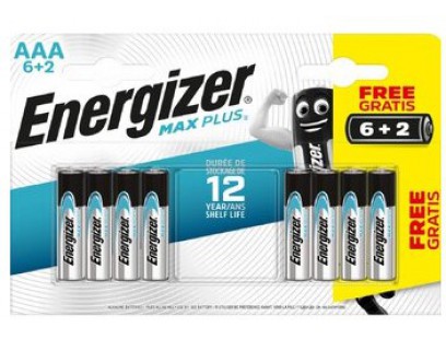 Baterija Energizer Max Plus LR03 AAA 6+2 (8 vnt.)