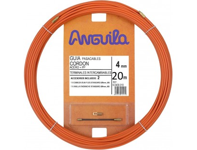 Kabelio pratraukėjas (20m, 4mm, oranžinis, plieninis)