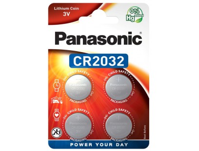 Baterija Panasonic Lithium CR2032 (4 vnt.)