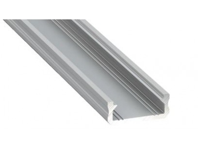 Aliuminis paviršinis profilis Lumines LED juostoms D (pilkas, 3m)