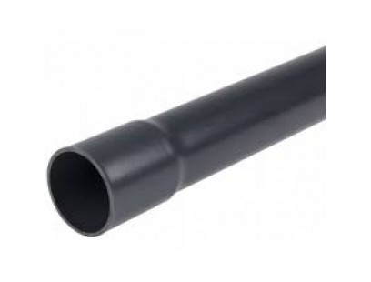 PVC vamzdis juodas 20mm su išplatintu galu 3m (20)