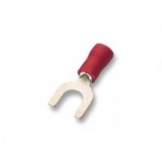 AU presuojama izoliuota šakutė M6 (1,5 mm², raudona)