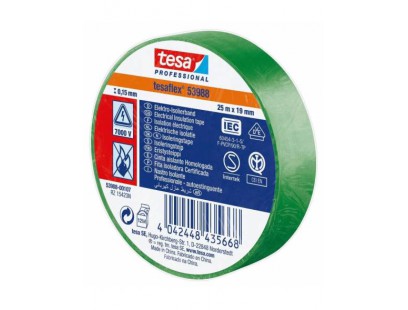 Izoliuojanti juosta TESA (žalia) 20m x 19mm 53988-00111-00