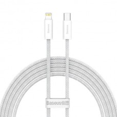 Kabelis USB C - Lightning BASEUS CALD000102 (2.0m, 20W, baltas, pintas)