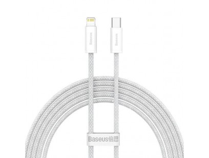 Kabelis USB C - Lightning BASEUS CALD000102 (2.0m, 20W, baltas, pintas)